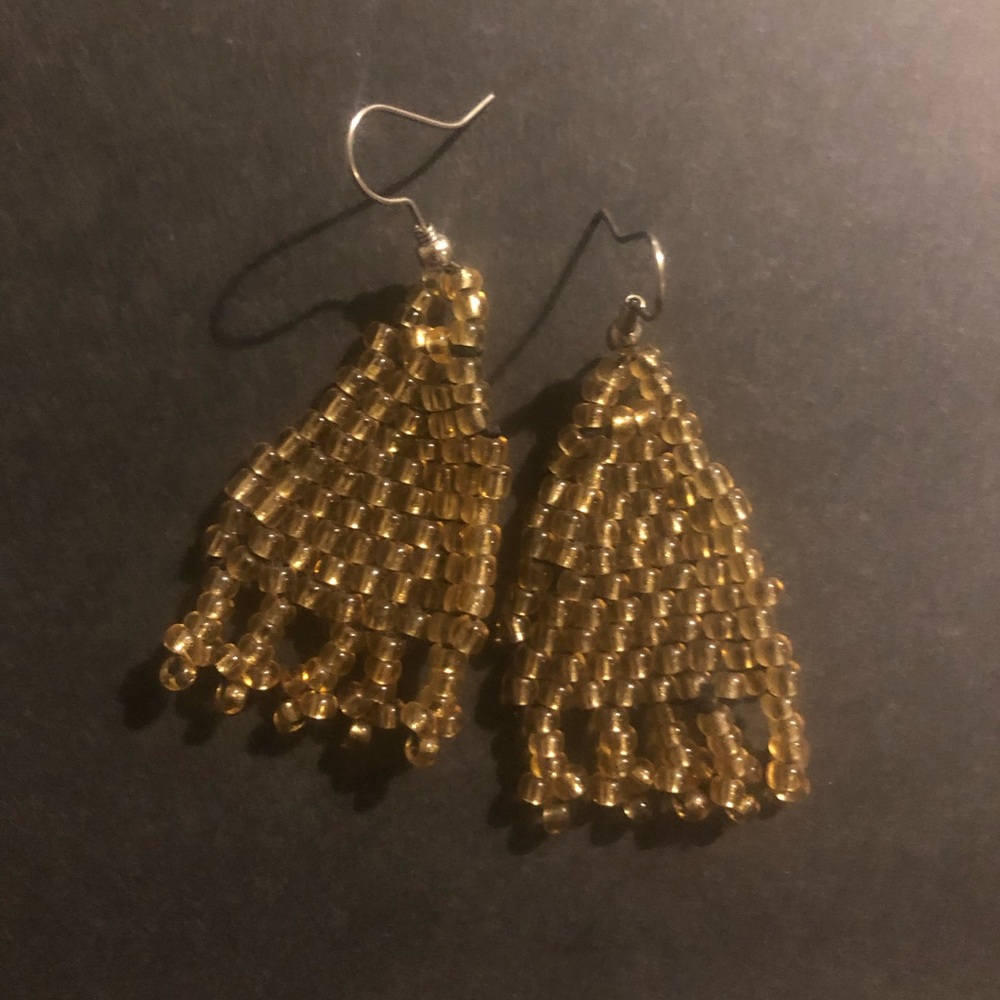 Handmade Gold Colored Earrings
